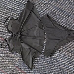 NWOT Black Bikini Top (1xl)  And Bottoms (2xl)